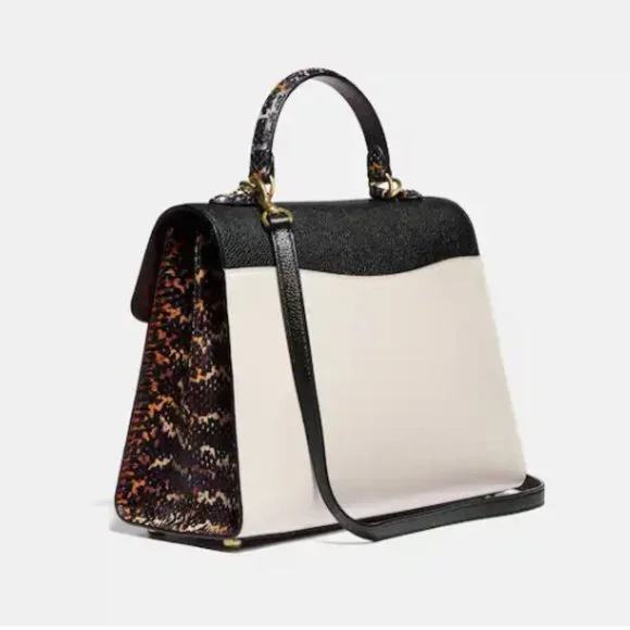 ❤️SOLD❤️ Coach Tabby Top Handle In Colorblock Snakeskin - Picture 11 of 13